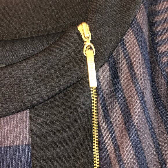 NWT Blue and Brown window pane short sleeve midi shift Dress size 10 Ellen Tracy - Picture 3 of 11